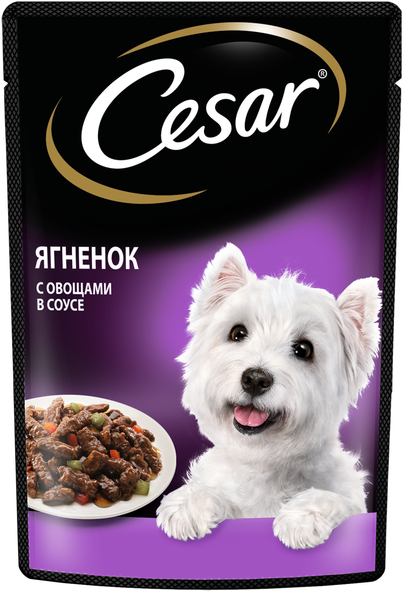 

Влажный корм Cesar для взрослых собак с ягненком и овощами в соусе 85 г