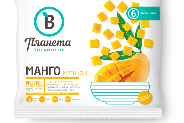 Манго Планета Витаминов 300 г(Продукт замороженный)