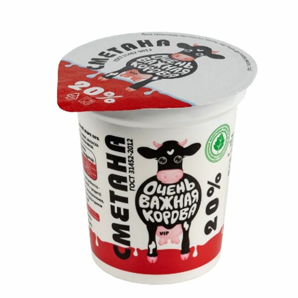 Сметана Очень важная корова 20%,., 315г