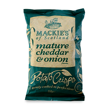 

Чипсы картофельные Mackie's с сыром Чеддер и луком