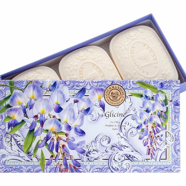 GOURMANDISE Набор натурального парфюмированного мыла Вистерия, 3х150 г