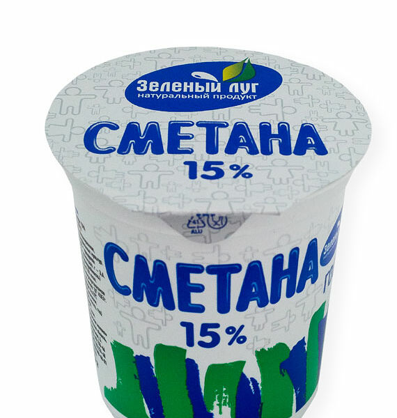 Сметана Зеленый Луг 15%