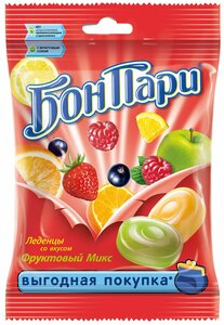 Леденцы Бон Пари Фруктовый Микс в Магнит со скидкой –25%