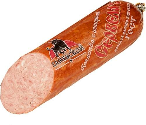 Колбаса варено-копченая Каневкой Сервелат вес