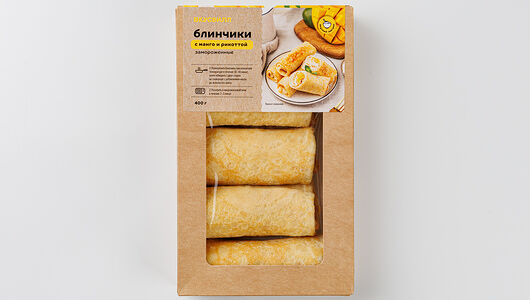 Блинчики замороженные с манго и Рикоттой, 400г