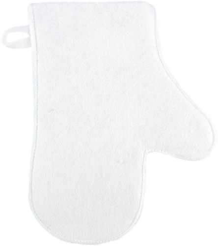 Рукавица для бани и сауны 365 Дней белая, войлок