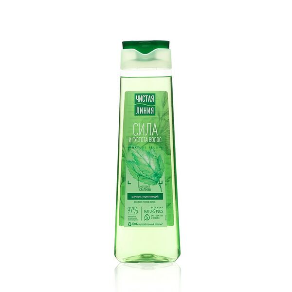 Шампунь Чистая линия для волос всех типов укрепляющий крапива
