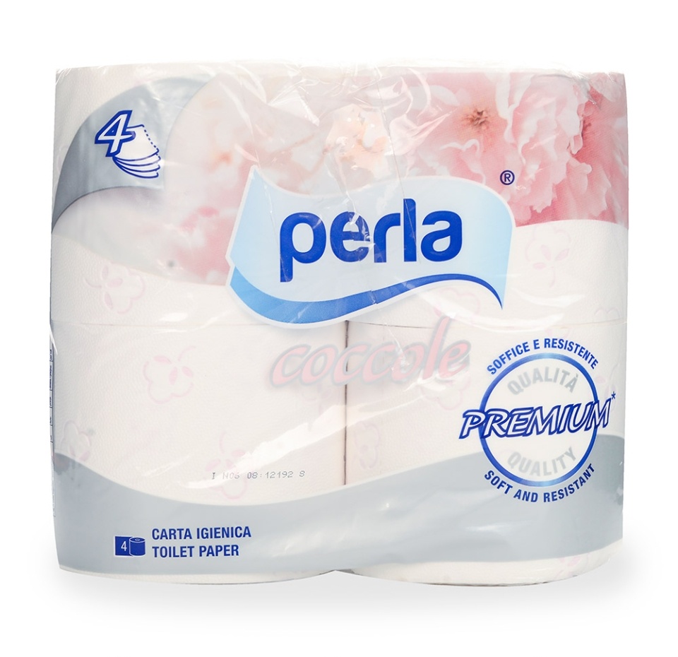 

Туалетная бумага Perla Coccole 4-х слойная, 4 рулона