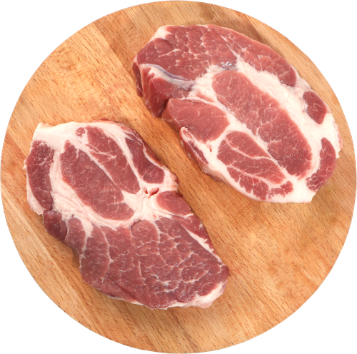 

Свинина котлета натуральная из шеи бескостная Лента Fresh охлажденная, вес