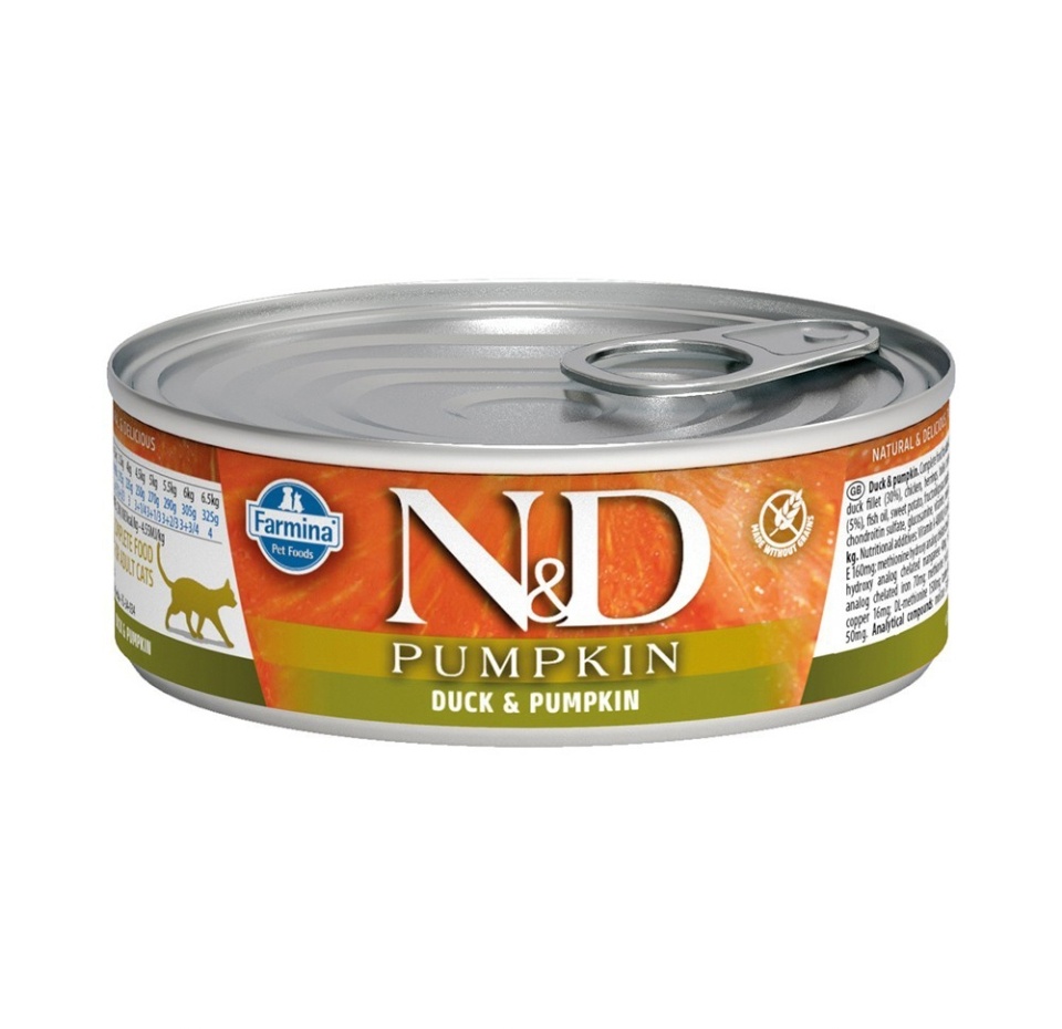 

Влажный корм для кошек N&D Pumpkin Adult Утка и тыква 70 г