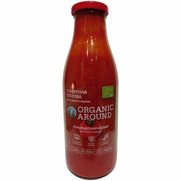 Основа Organic Around томатная для супов и соусов, 500мл