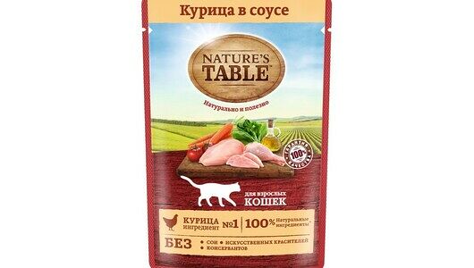 Влажный корм для кошек Nature’s Table Курица в соусе, 85г