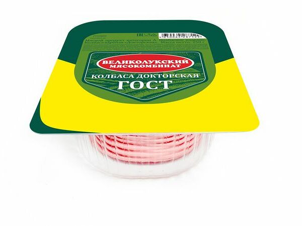 Колбаса вареная Великолукский Мясокомбинат Докторская, нарезка