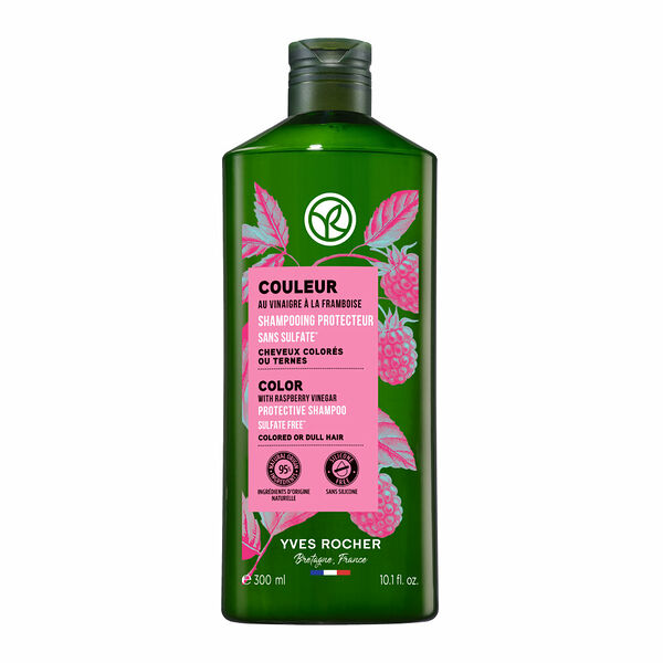 Шампунь для волос Yves Rocher Стойкость цвета с малиновым уксусом