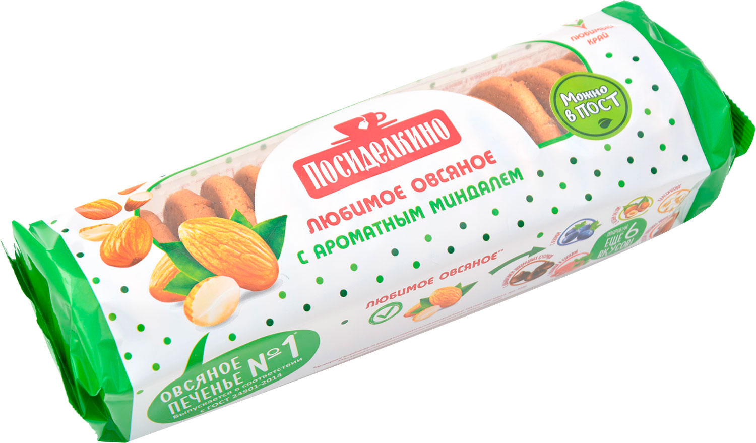 

Печенье Овсяное Посиделкино с миндалем