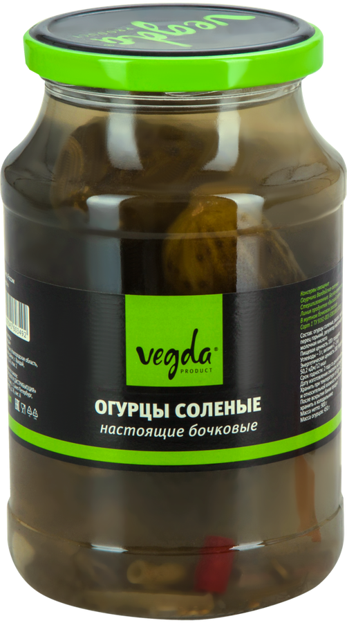

Огурцы соленые Vegda Валдайские настоящие бочковые 900 г