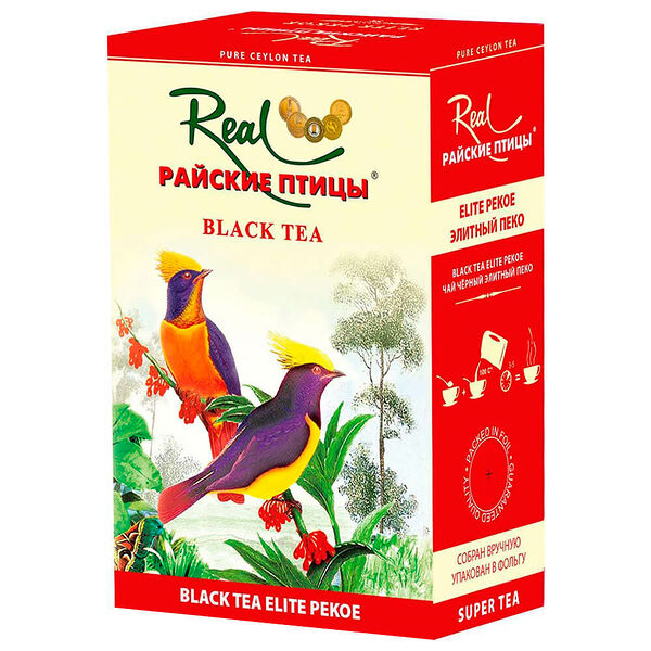 Чай черный Real 100г Райские Птицы черный элитный пеко