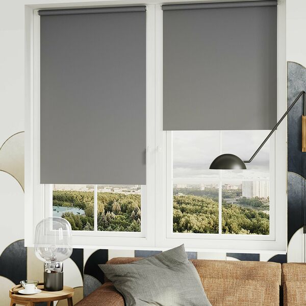 Рулонная штора Legrand Лестер 140x175 см, графит