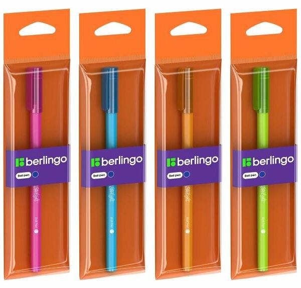 Ручка шариковая Berlingo Starlight синяя, 1шт., в ассортименте