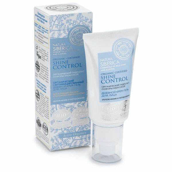 Крем-гель для лица Natura Siberica Shine Control 50 мл дневной для комбинированной и жирной кожи