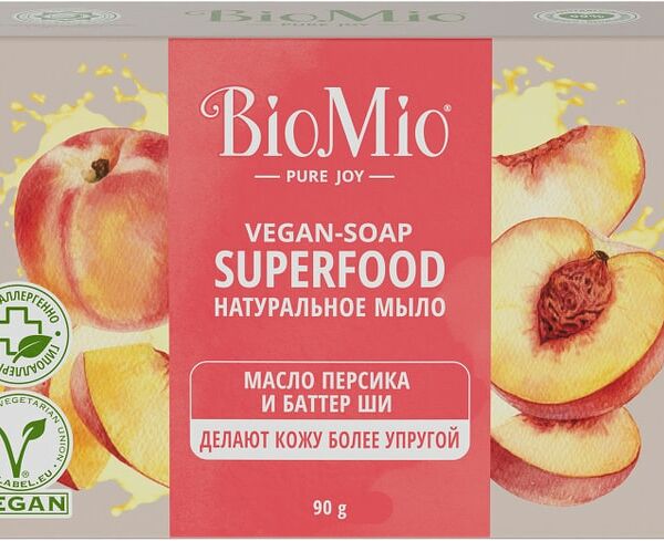 Мыло BioMio Bio-Soap Персик и ши 90г
