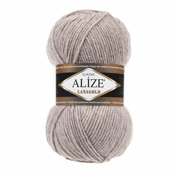 Пряжа ALIZE 'Lanagold' 100гр., 240м (49%шерсть, 51%акрил)(207 светло-коричневый)