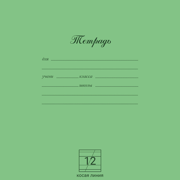 Тетрадь Academy Style косая линейка А5 12 листов, 10 шт, ассортимент