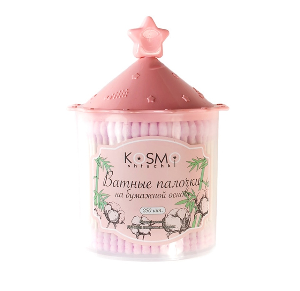 

Ватные палочки на бумажной основе, KosmoShtuchki, 250 шт., Китай