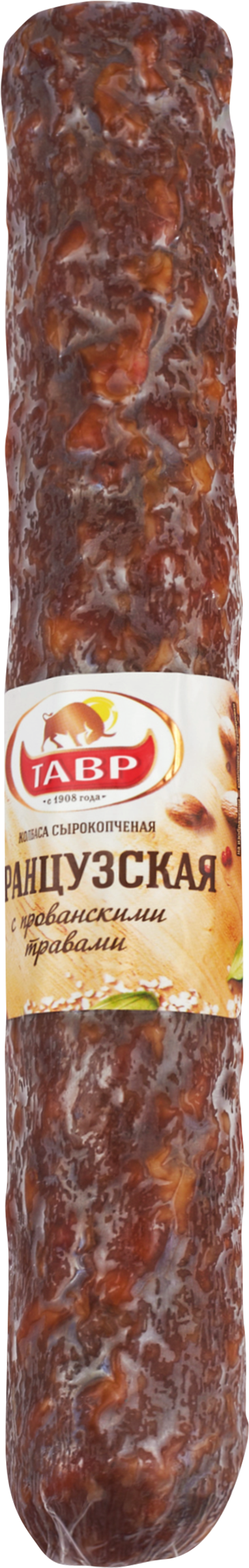 

Колбаса ТАВР Французская с прованскими травами с/к в/у вес до 900г