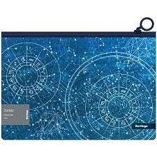 Папка-конверт на молнии Berlingo А4  Zodiac 180мкм с рисунком с эффектом блесток ZGn_A4975