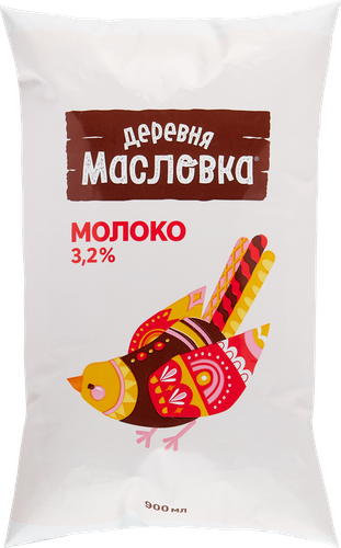 

Молоко пастеризованное Деревня Масловка 3.2% без змж 900 мл