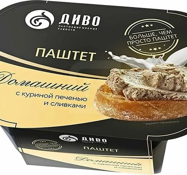 Паштет Диво Домашний с куриной печенью и сливками, 150г