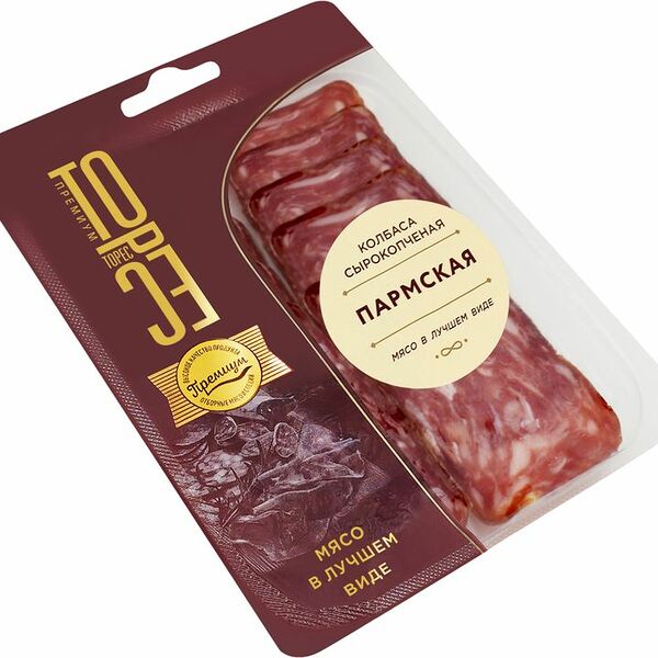 Колбаса Торес Пармская сырокопченая полусухая нарезка 80г