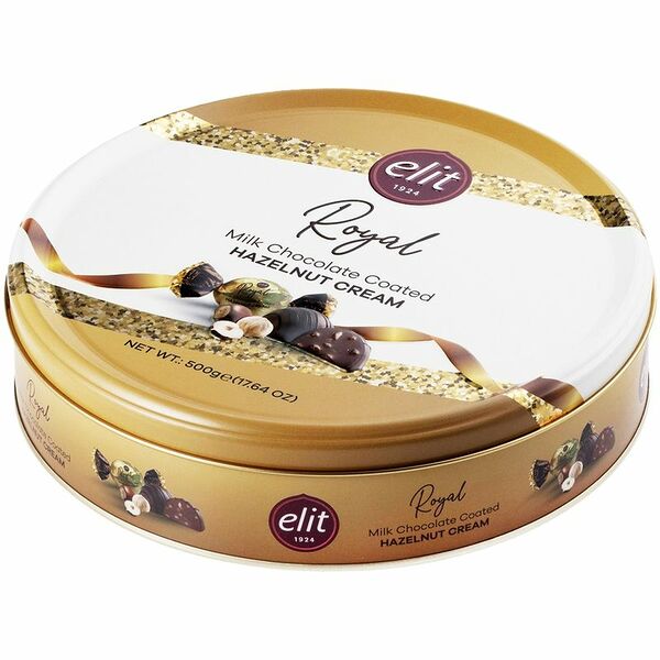 Конфеты Elit 1924 Royal шоколадные конфеты с кремовой начинкой с дробленным фундуком