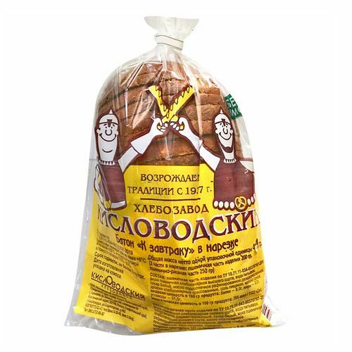Батон Кисловодский хлебокомбинат К завтраку в нарезке