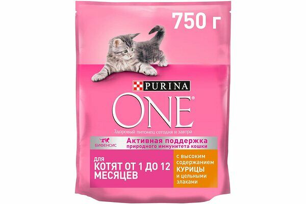 Корм для котят Purina ONE с курицей и с цельными злаками