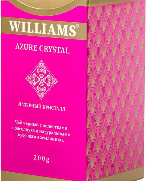 Чай черный Wlliams Azure Crystal с лепестками подсолнечника и кусочками земляники 200г
