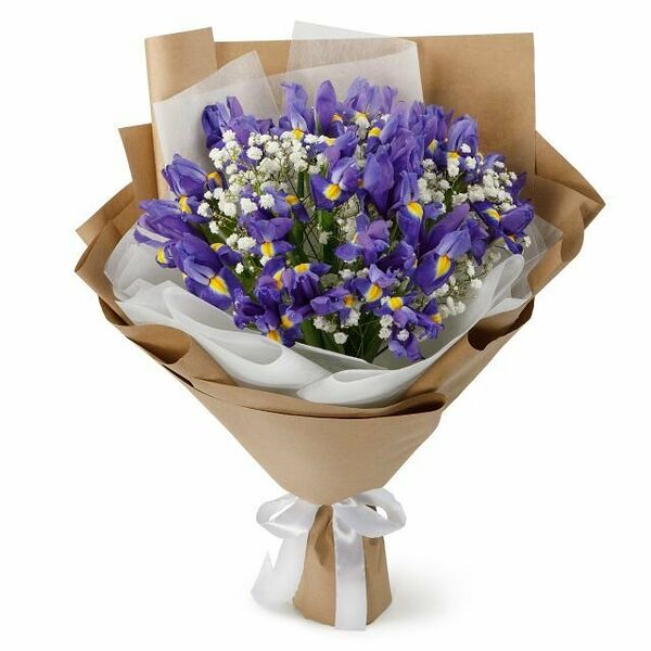 Букет с ирисами Летняя пора (макси) 50 см