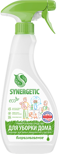 Универсальное средство для любых поверхностей и текстиля Synergetic, 500 мл