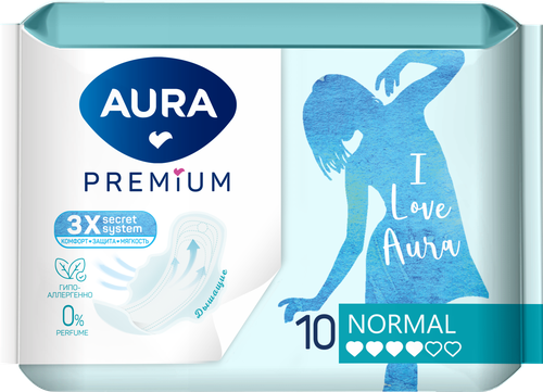 

Прокладки Aura Premium Normal 10 шт.