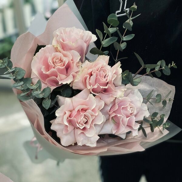 Букет французских роз 5 штук