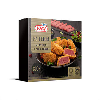 Наггетсы Vici тунец филе-кусочки в панировке 300г, Россия