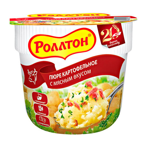 Картофельное пюре мясное Роллтон 40 г