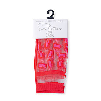 Носки женские Pierre Mantoux Calzino ocelot цвет 4075 fuxia, размер 3-4, Италия