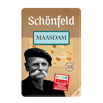 Сыр полутвердый Schonfeld Маасдам 45% 125г