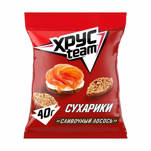 Сухарики Хрусteam ржано-пшеничные сливочный лосось