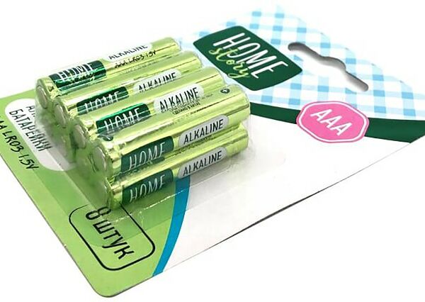 Батарейки Home Story LR03 ААА первичные алкалиновые 8шт