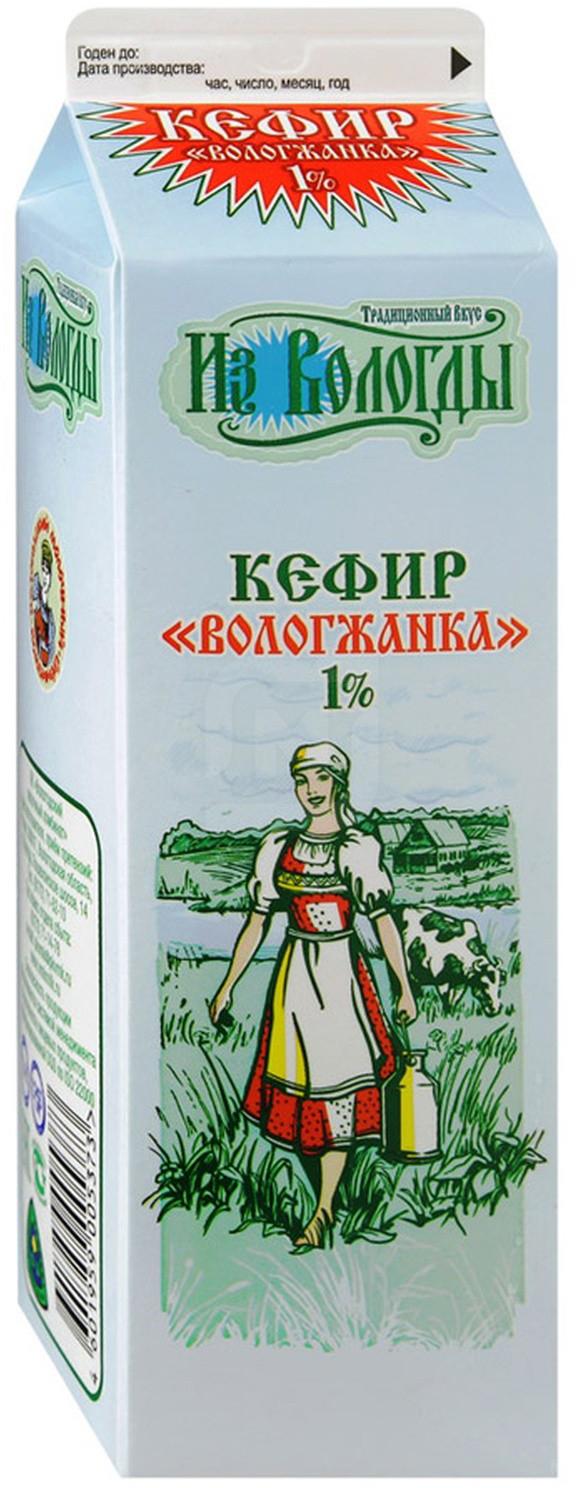 

Кефир Вологжанка 1% 1кг