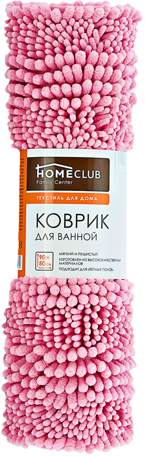 

Коврик д/ванной HOMECLUB шенил, волна, 50x90, в ассорт