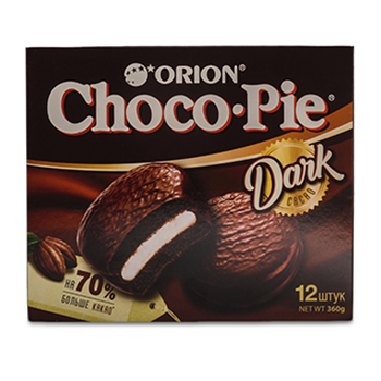 

Пирожное Choco Pie Orion Dark Cacao, 12×30 г